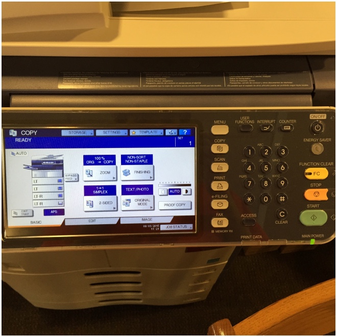 remove printme from copier screen